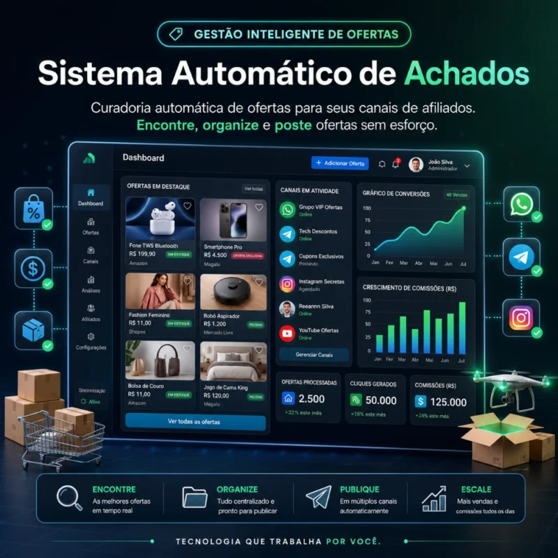 sistema automatico achadinhos